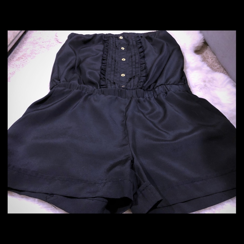 ARDEN B Black Shorts Romper Size S